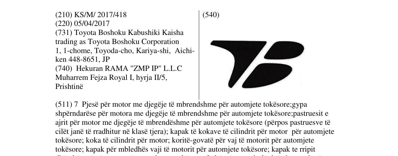 Zëri i markës Markë figurative në buletin