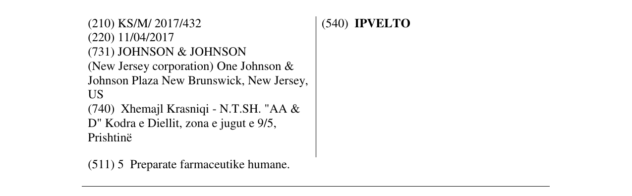 Zëri i markës IPVELTO në buletin