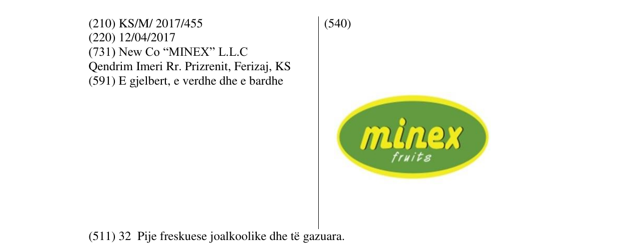 Zëri i markës minex në buletin