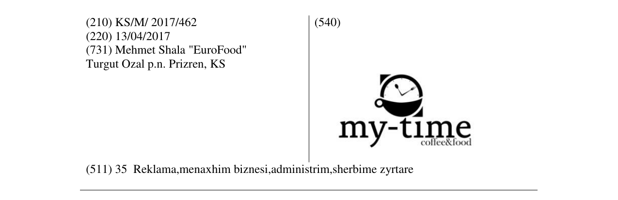 Zëri i markës my-time në buletin