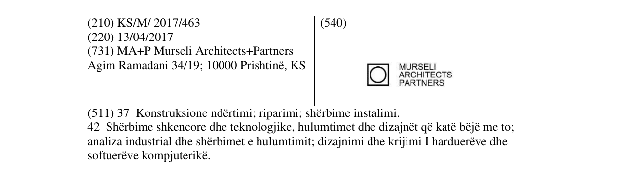 Zëri i markës MURSELI ARCHITECTS PARTNERS në buletin