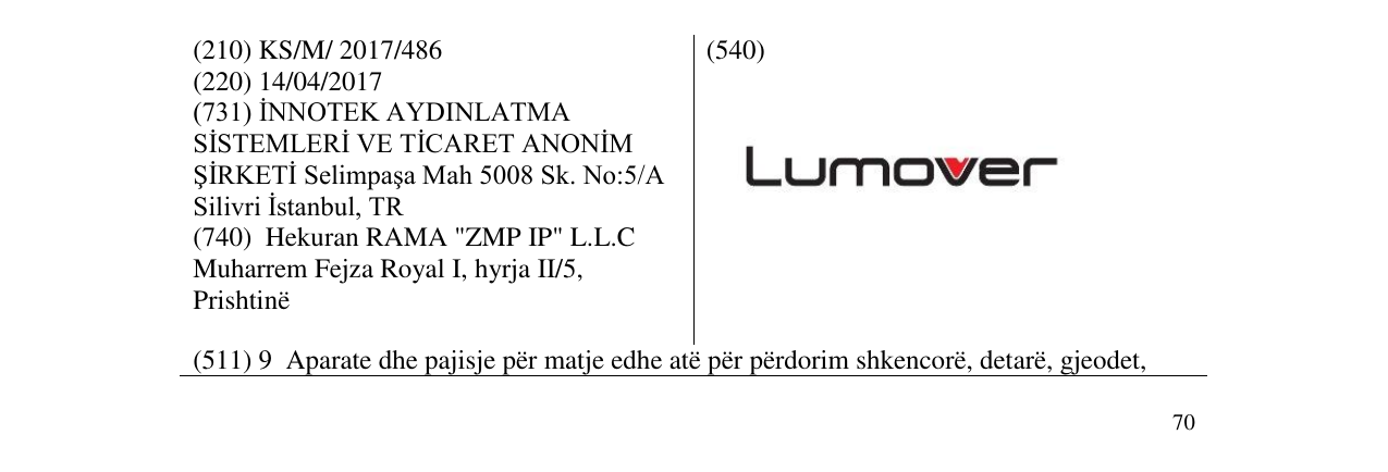 Zëri i markës Lumover në buletin