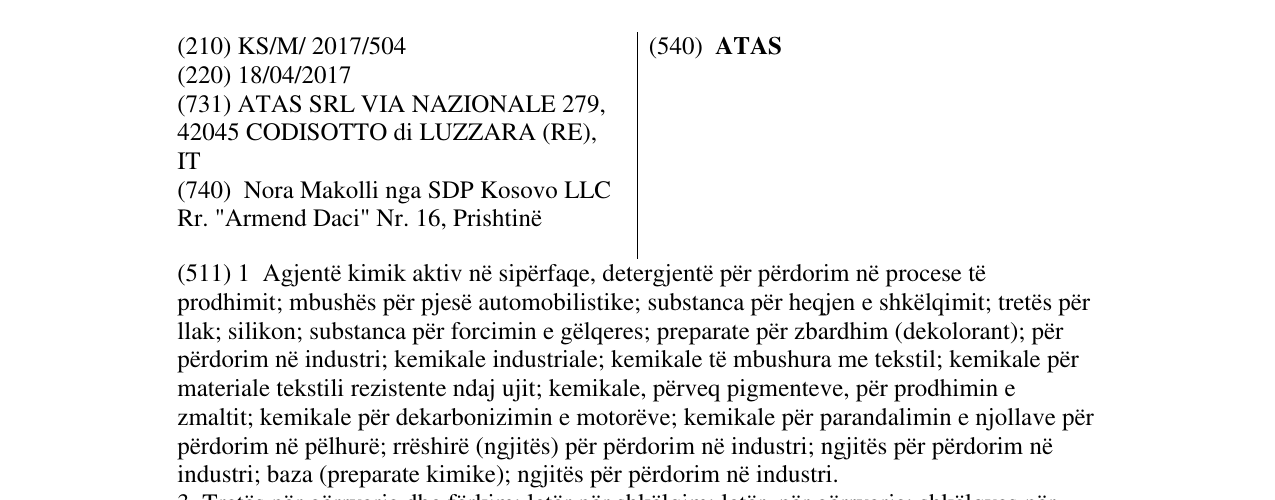 Zëri i markës ATAS në buletin