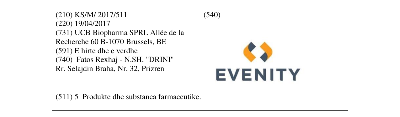 Zëri i markës EVENITY në buletin
