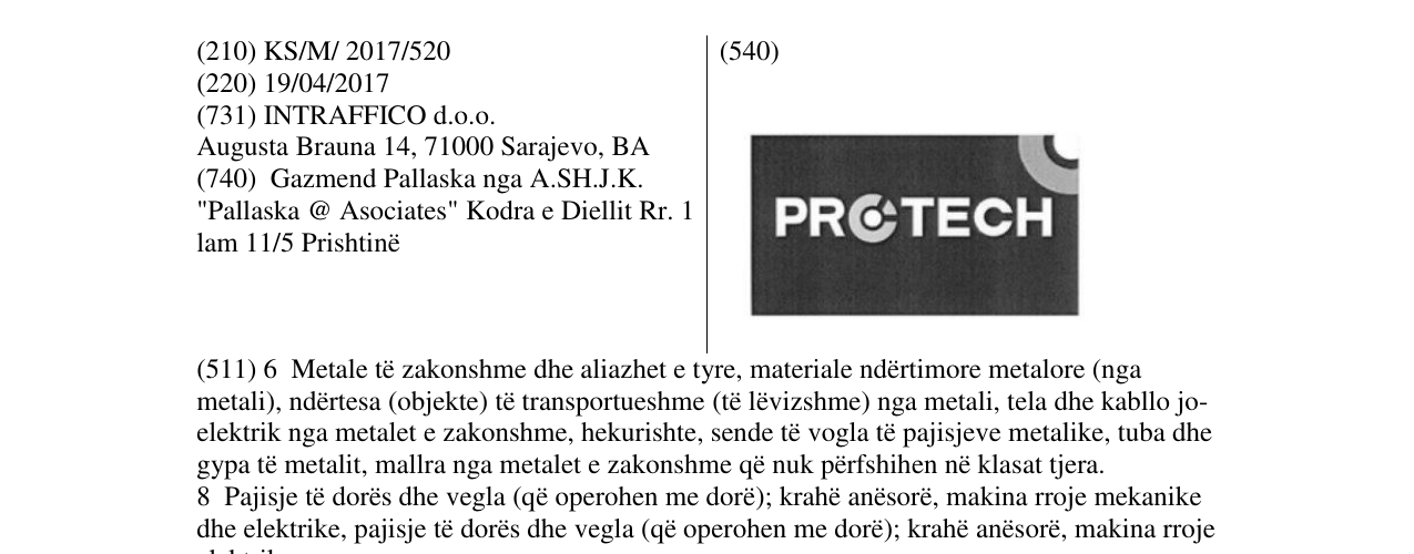Zëri i markës PROTECH në buletin