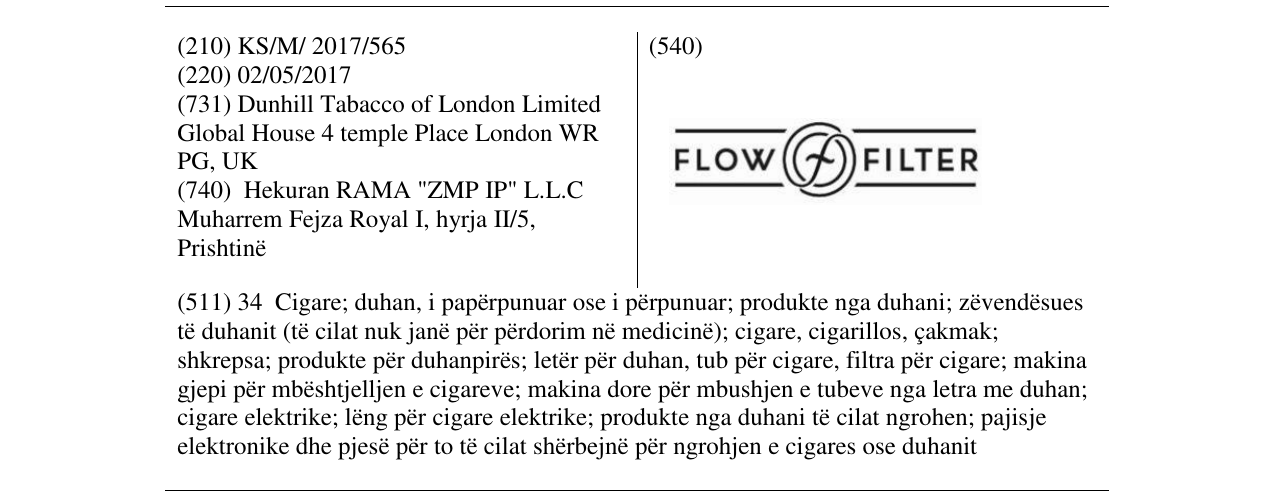 Zëri i markës FLOW FILTER në buletin