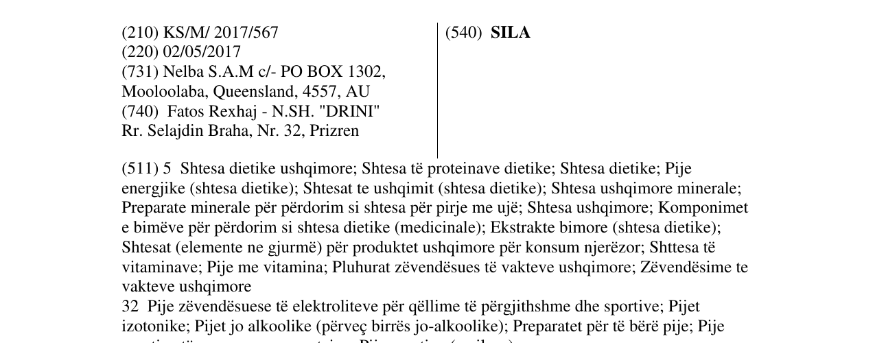 Zëri i markës SILA në buletin