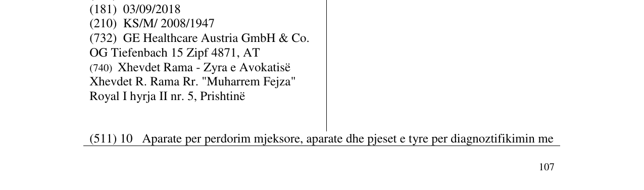 Zëri i markës VOLUSON në buletin