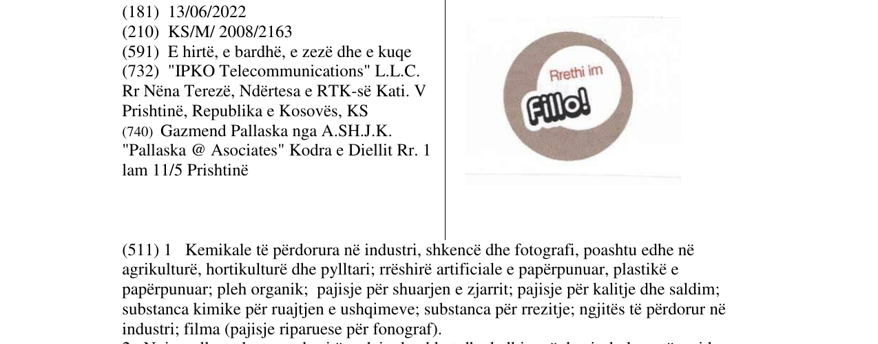 Zëri i markës Rrethi im Fillo! në buletin
