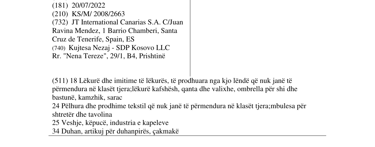 Zëri i markës V & L në buletin