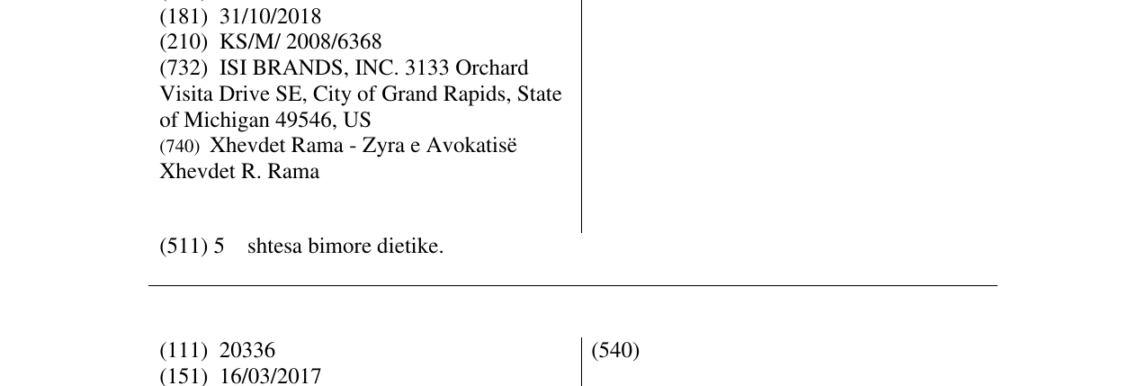 Zëri i markës METABOLIFE në buletin