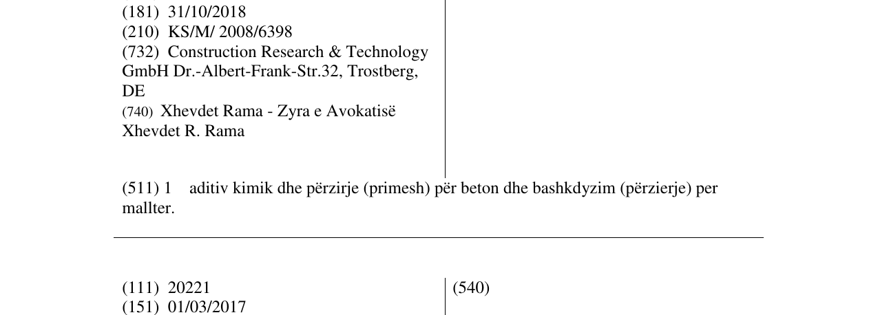 Zëri i markës POLYHEED në buletin