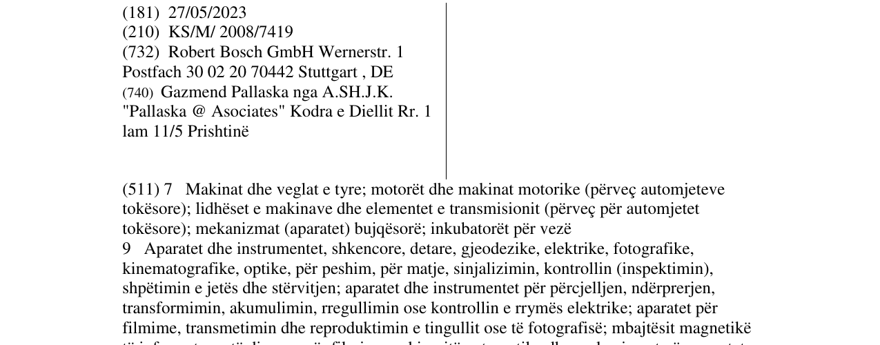 Zëri i markës BOSCH në buletin
