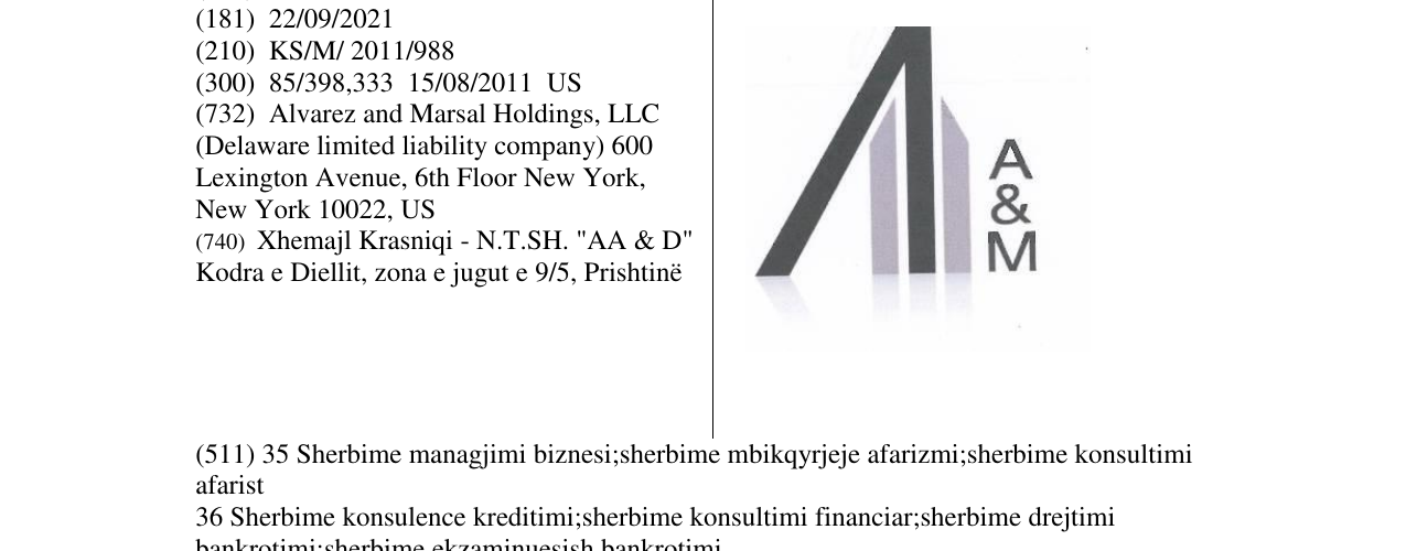 Zëri i markës A & M në buletin