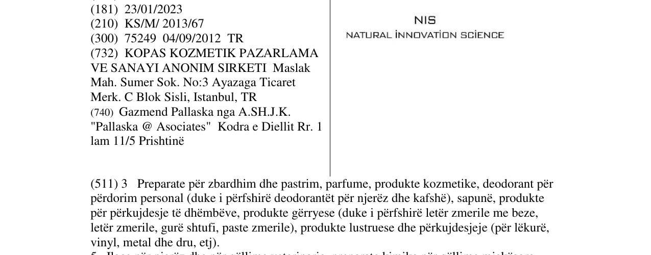 Zëri i markës Markë figurative në buletin