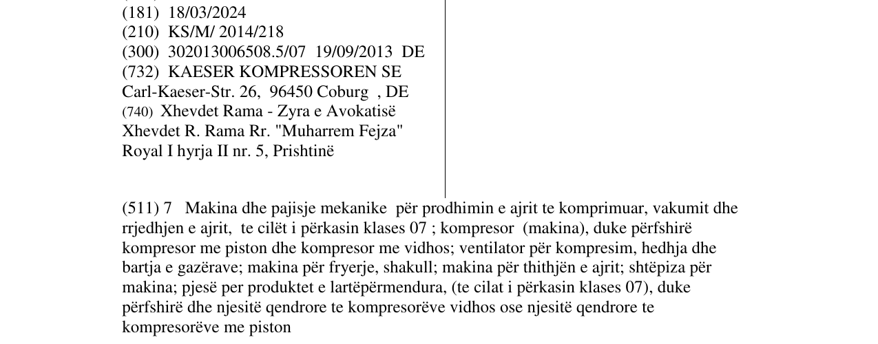 Zëri i markës Omega në buletin