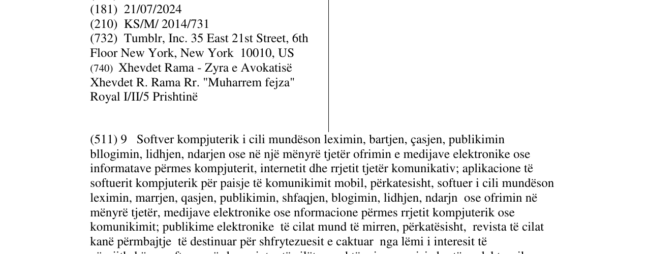 Zëri i markës TUMBLR në buletin