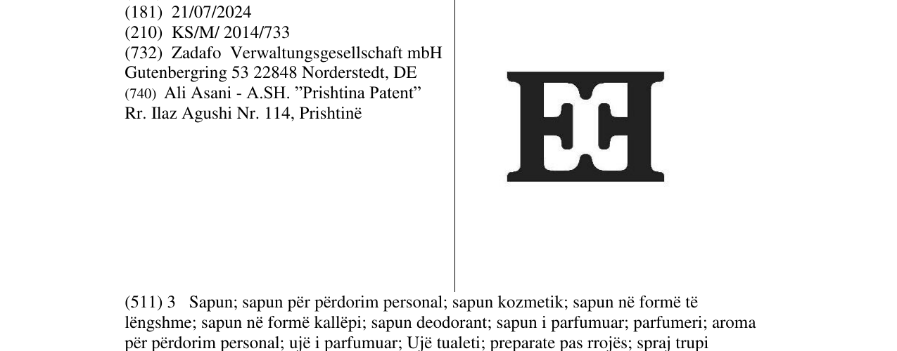 Zëri i markës E e dyfishtë në buletin