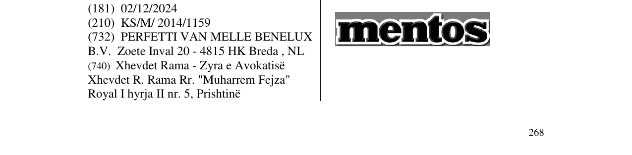 Zëri i markës mentos në buletin