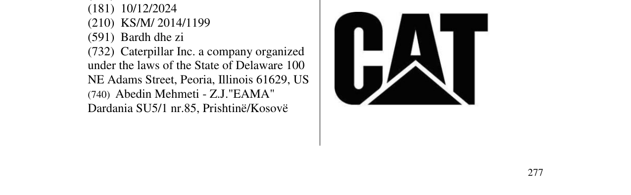 Zëri i markës CAT në buletin