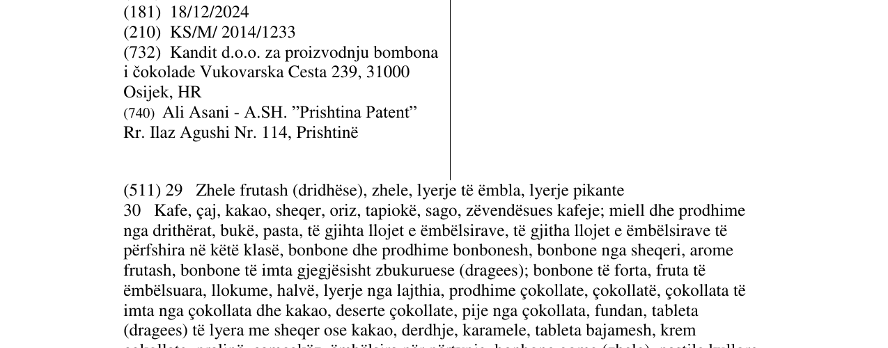 Zëri i markës LARINGO në buletin