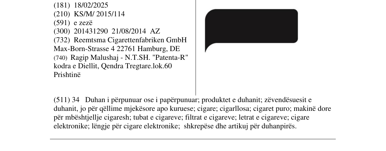 Zëri i markës Markë figurative në buletin