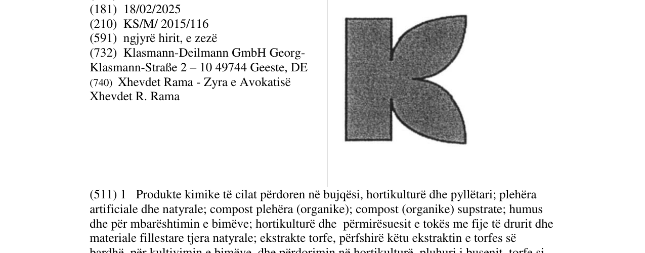 Zëri i markës K në buletin
