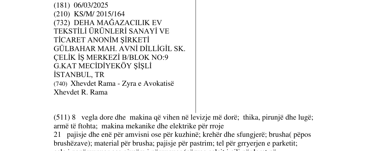 Zëri i markës MADAMECOCO në buletin
