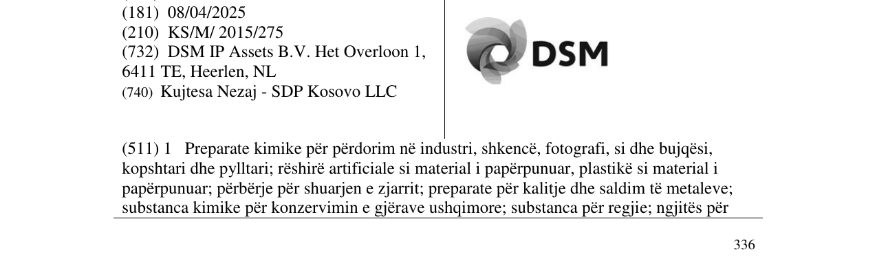 Zëri i markës DSM në buletin