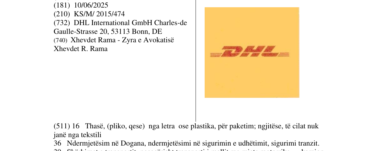 Zëri i markës Markë figurative në buletin