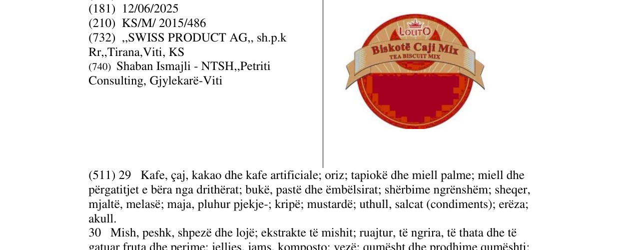 Zëri i markës Markë figurative në buletin