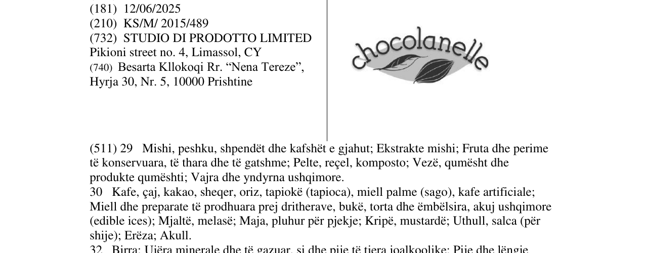 Zëri i markës Markë figurative në buletin