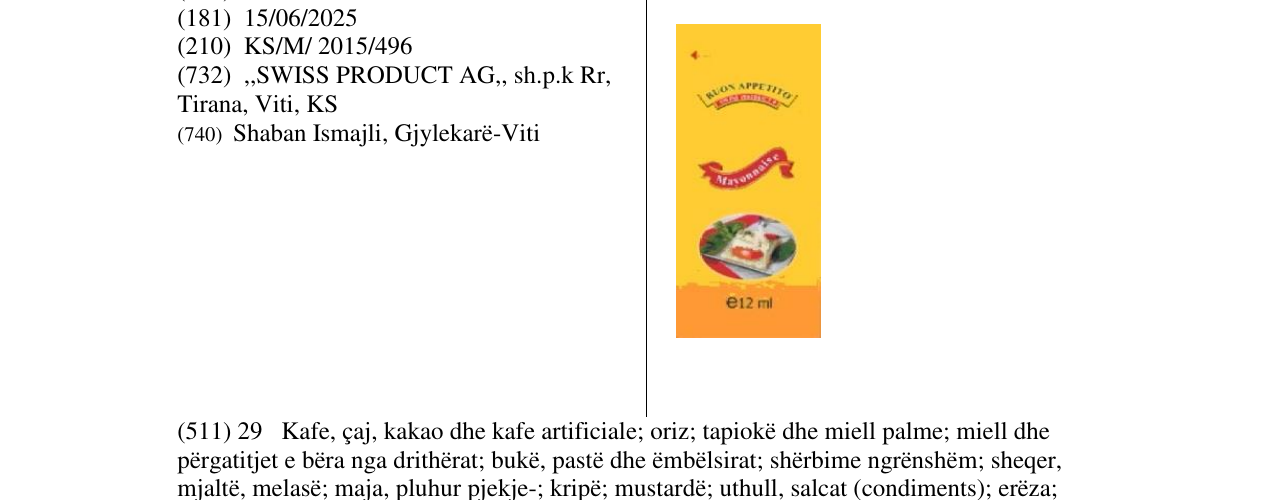 Zëri i markës Markë figurative në buletin