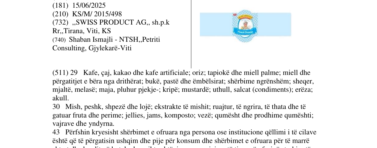 Zëri i markës Markë figurative në buletin