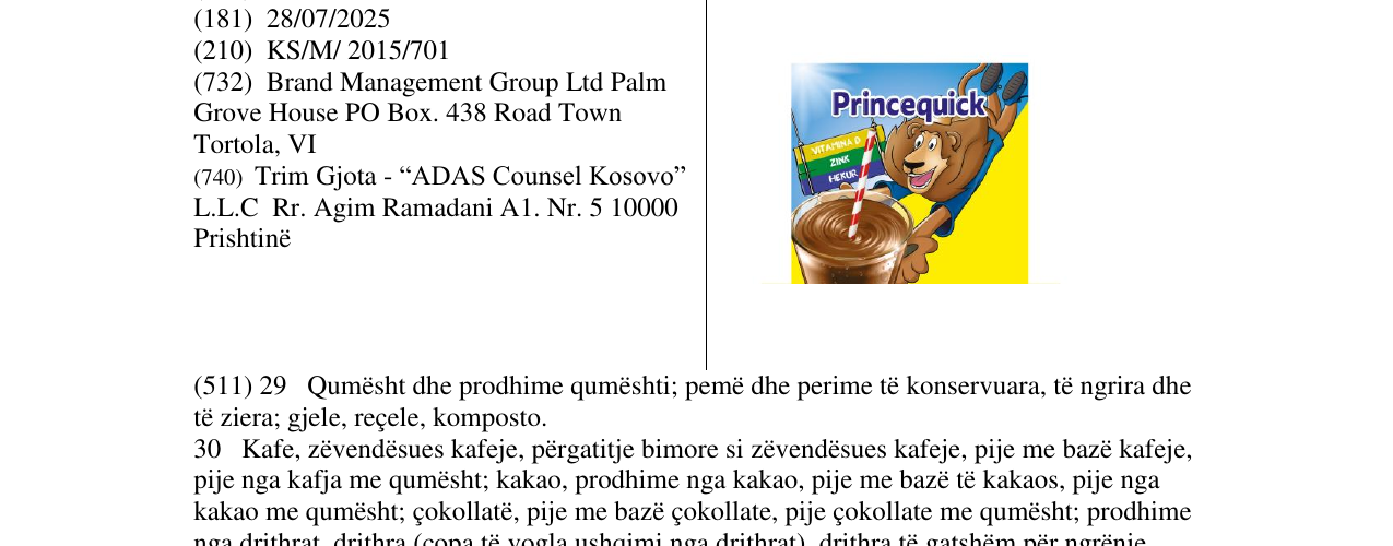 Zëri i markës Markë figurative në buletin