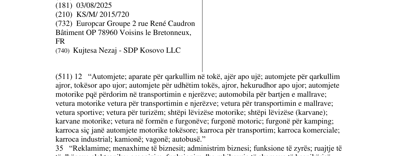 Zëri i markës KEDDY në buletin