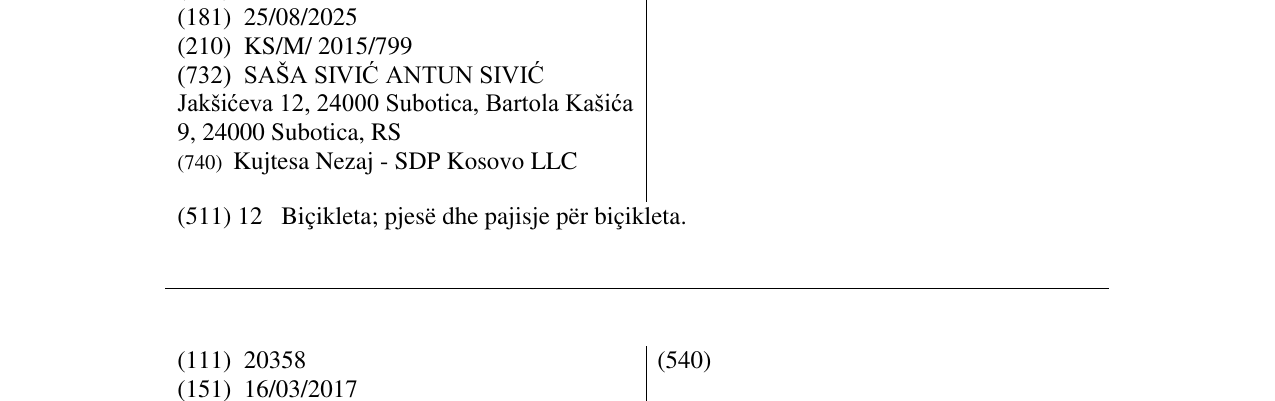 Zëri i markës VISITOR në buletin