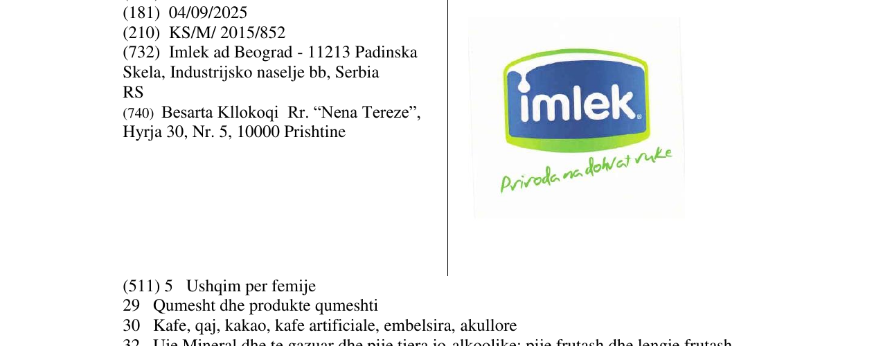 Zëri i markës Markë figurative në buletin