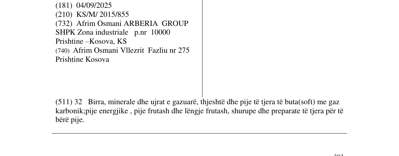 Zëri i markës ALPIN në buletin