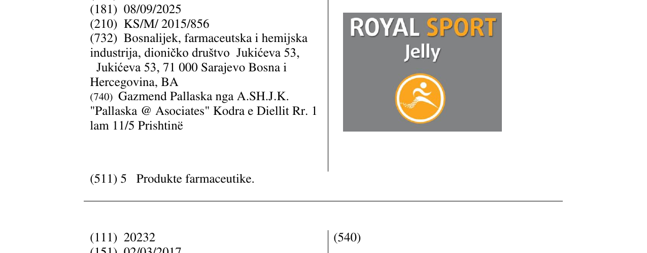Zëri i markës Markë figurative në buletin
