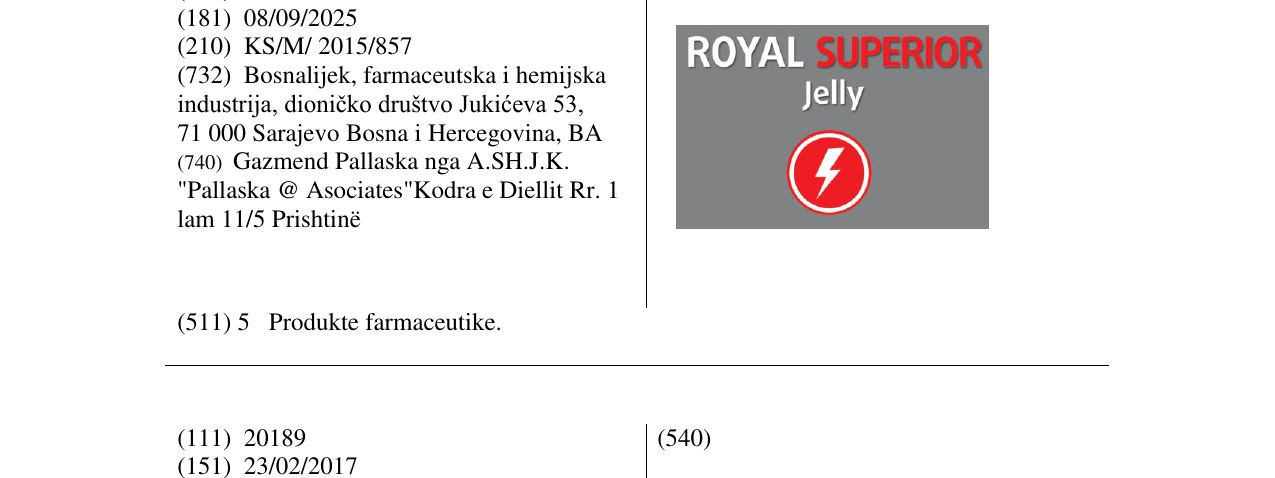 Zëri i markës Markë figurative në buletin