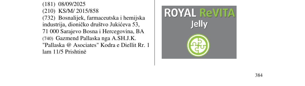 Zëri i markës Markë figurative në buletin
