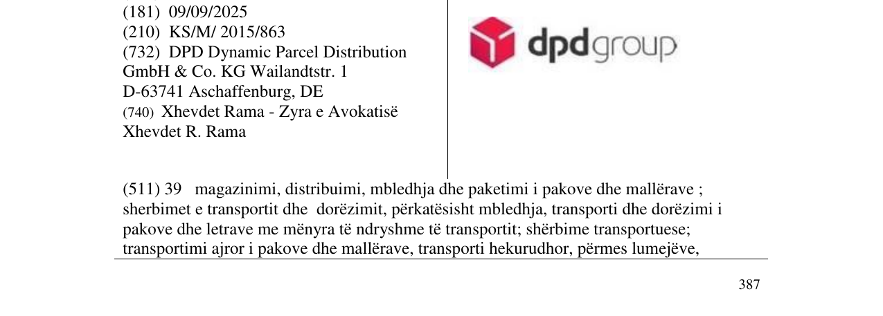 Zëri i markës Markë figurative në buletin