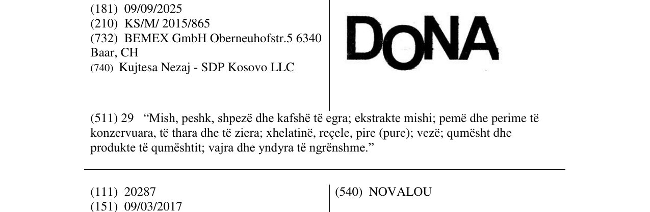 Zëri i markës Markë figurative në buletin