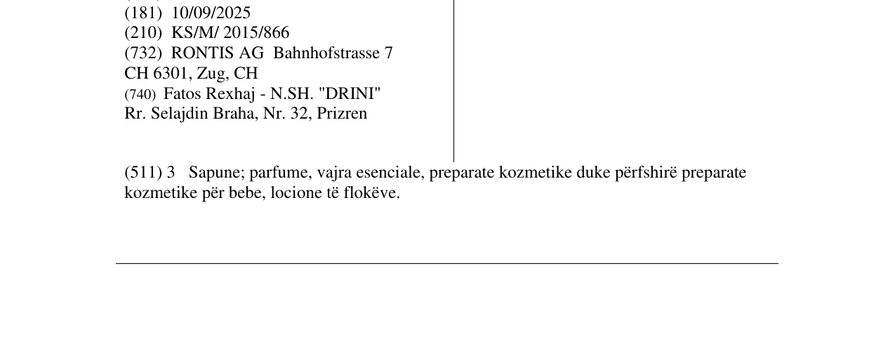 Zëri i markës NOVALOU në buletin