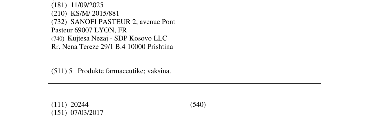 Zëri i markës HEXAXIM në buletin