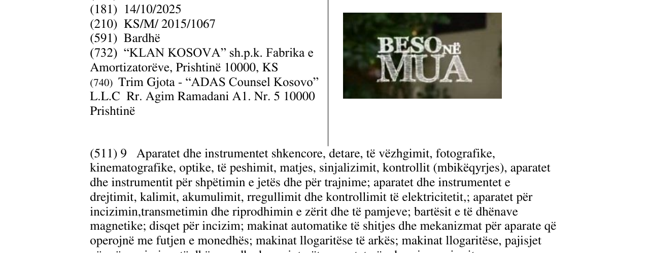 Zëri i markës Markë figurative në buletin