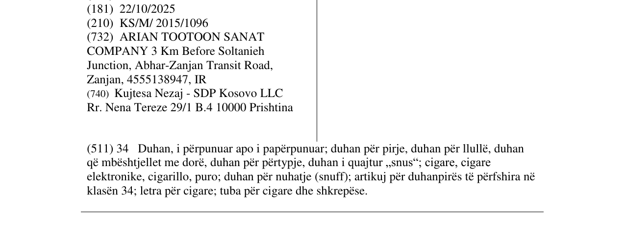 Zëri i markës ONYX në buletin