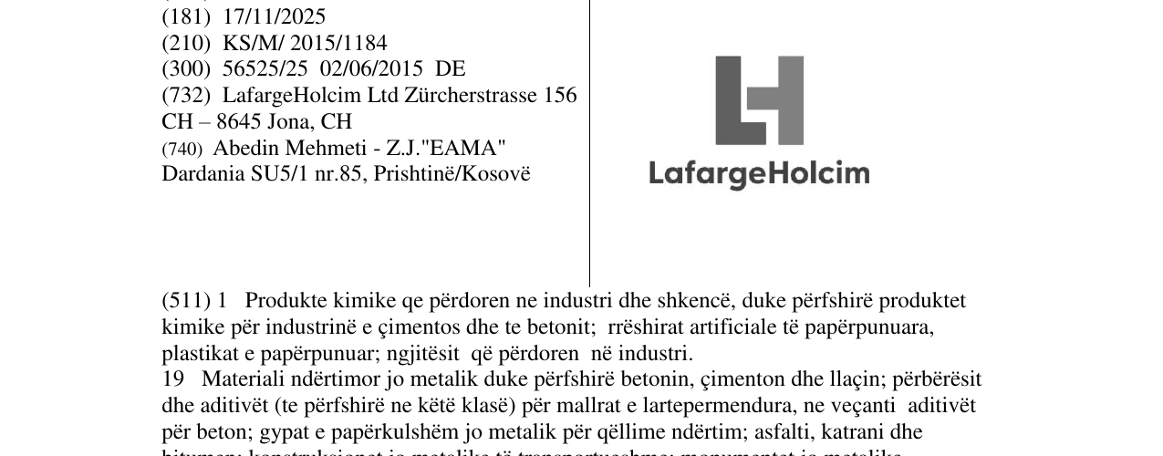 Zëri i markës LafargeHolcim në buletin