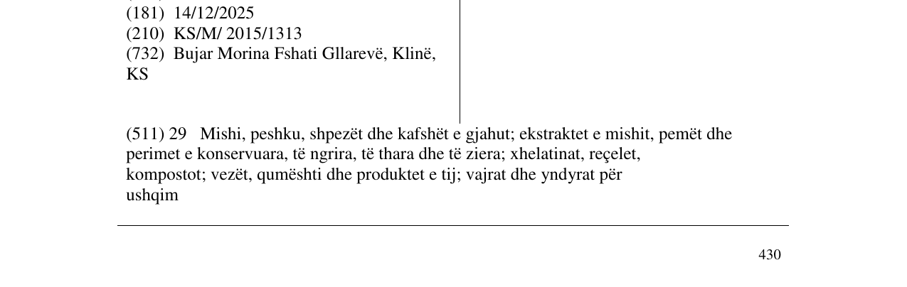 Zëri i markës 666 në buletin